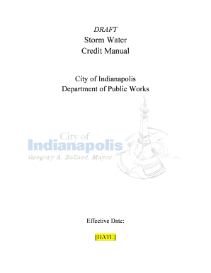 Storm Water Credit Manual City of Indianapolis Indygov  Form