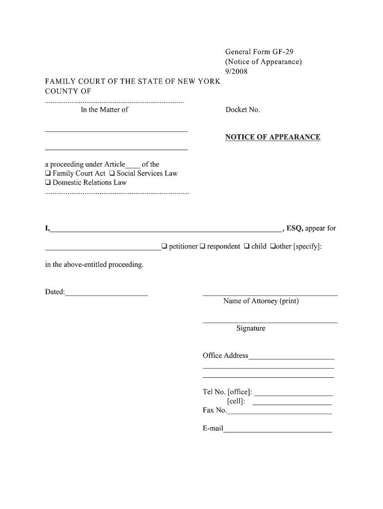 Gf 29  Form