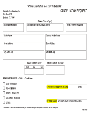 Warrantech Cancellation Form