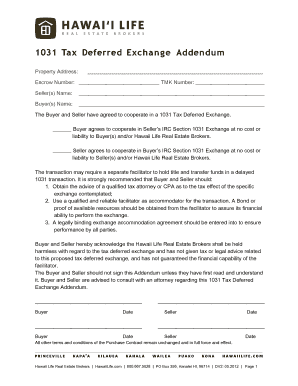 1031 Exchange Hawaii  Form
