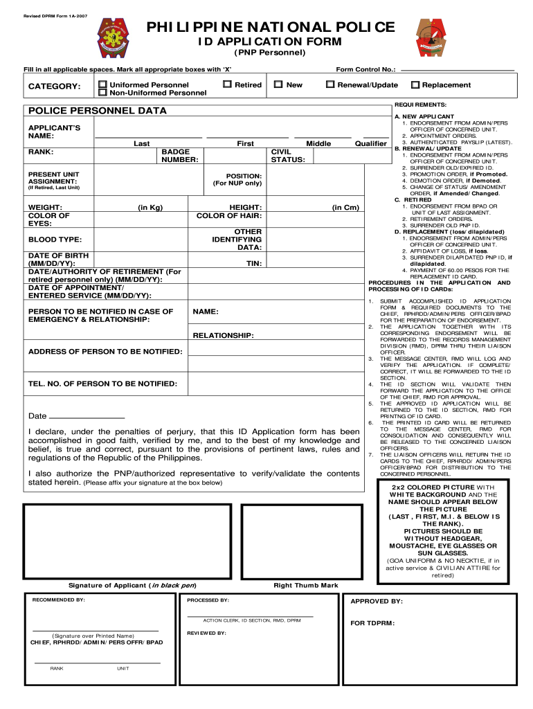  Pnp ID Online Application 2007