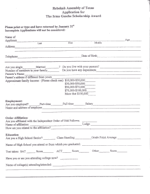 Blue Application Form