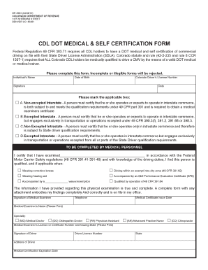 Dot Self Certification  Form