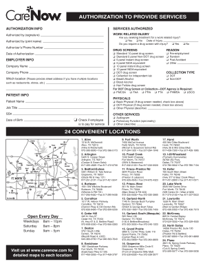 Carenow Authorization Form