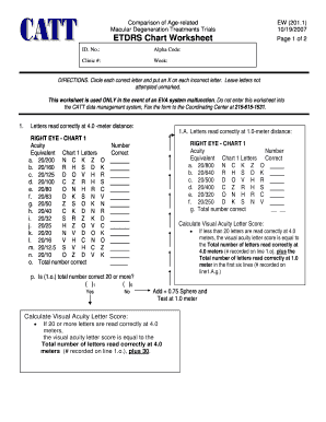 Visual Acuity Worksheets  Form