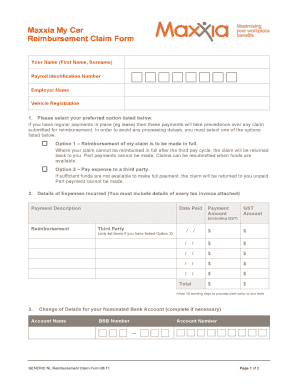 Maxxia Claim Form PDF