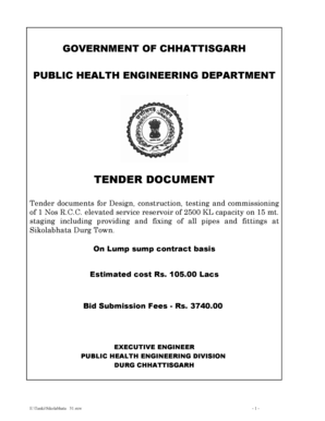 Tender Documents  Form