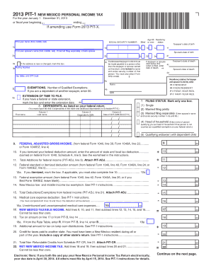 New Mexico Personal Income Pit 1 Form