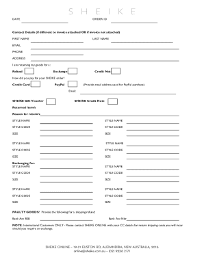 Sheike Returns  Form