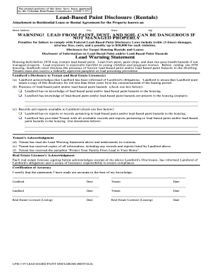 Lead Based Paint Disclosure Rentals Legalwiz Com  Form