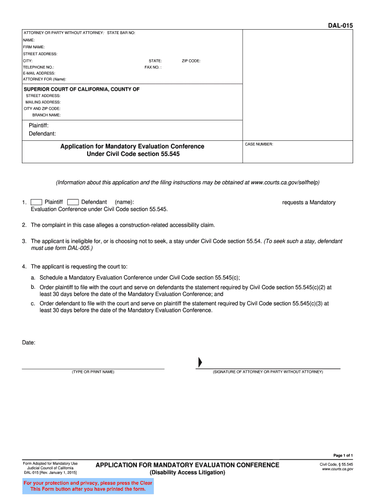 015 Application Form