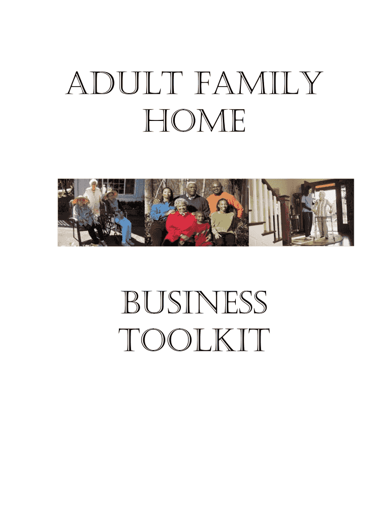 Get and Sign Adult Family Home Business  Form