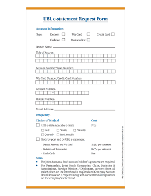 How to Get Bank Statement Online Ubl  Form