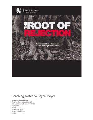 The Root of Rejection Joyce Meyer PDF  Form