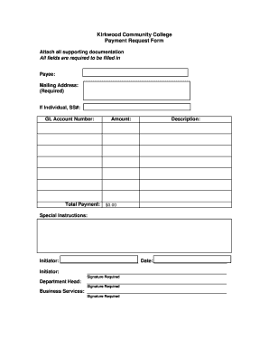 Financial Request Form