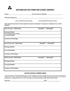 Proliant Direct Deposit Form