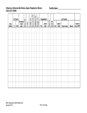 Line List Form