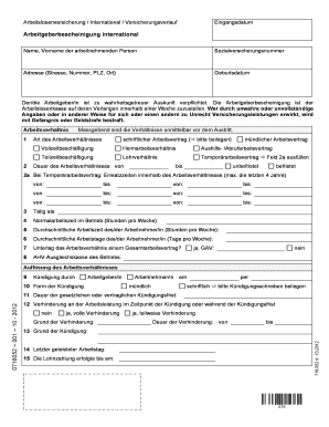 Arbeitgeberbescheinigung  Form