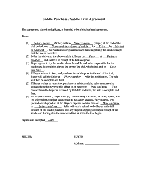 Saddle Trial Contract  Form