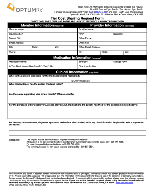 Optumrx Tier Exception Form