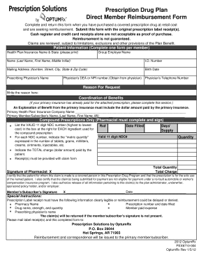 Optumrx Direct Member Reimbursement Form