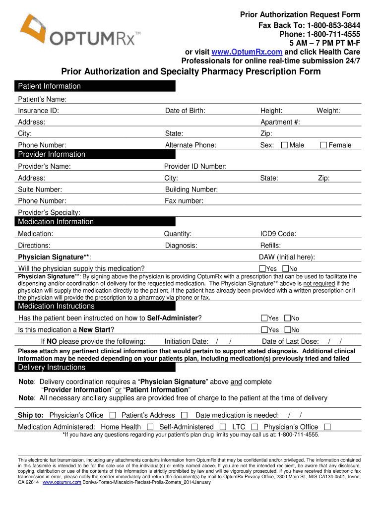 Optum Rx Pa Form