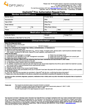  Prior Authorization Request Form Member 2016