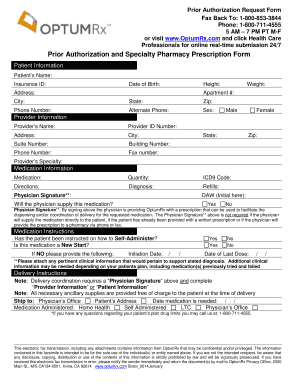 Optumrx Prior Authorization Form