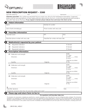Optimumrx New Rx Request Form 3300