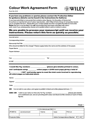 Colour Work Agreement Definition  Form