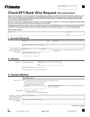 Checkeftbank Wire Request Fidelity Form