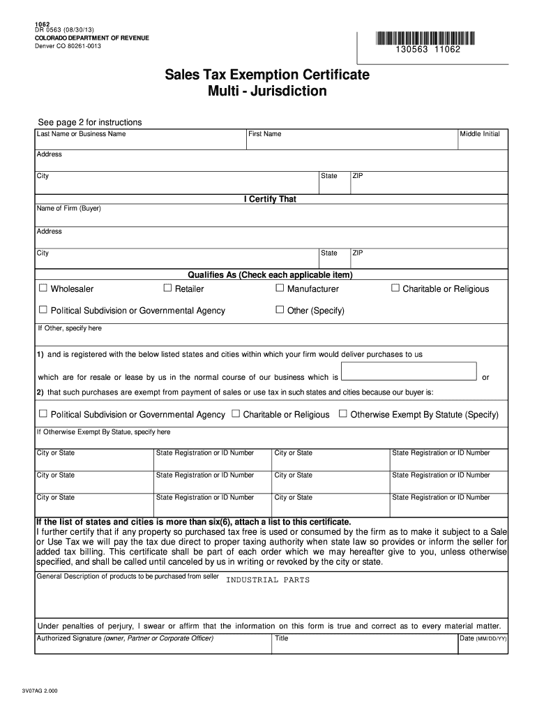 Sales Tax Exempt Certificate  Form