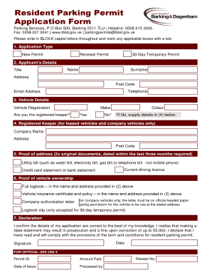Lbbd Parking  Form