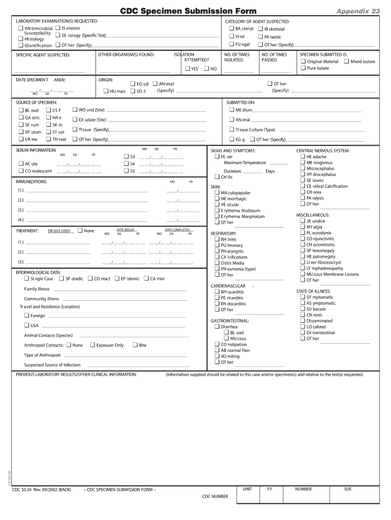 Cdc Form 50 34