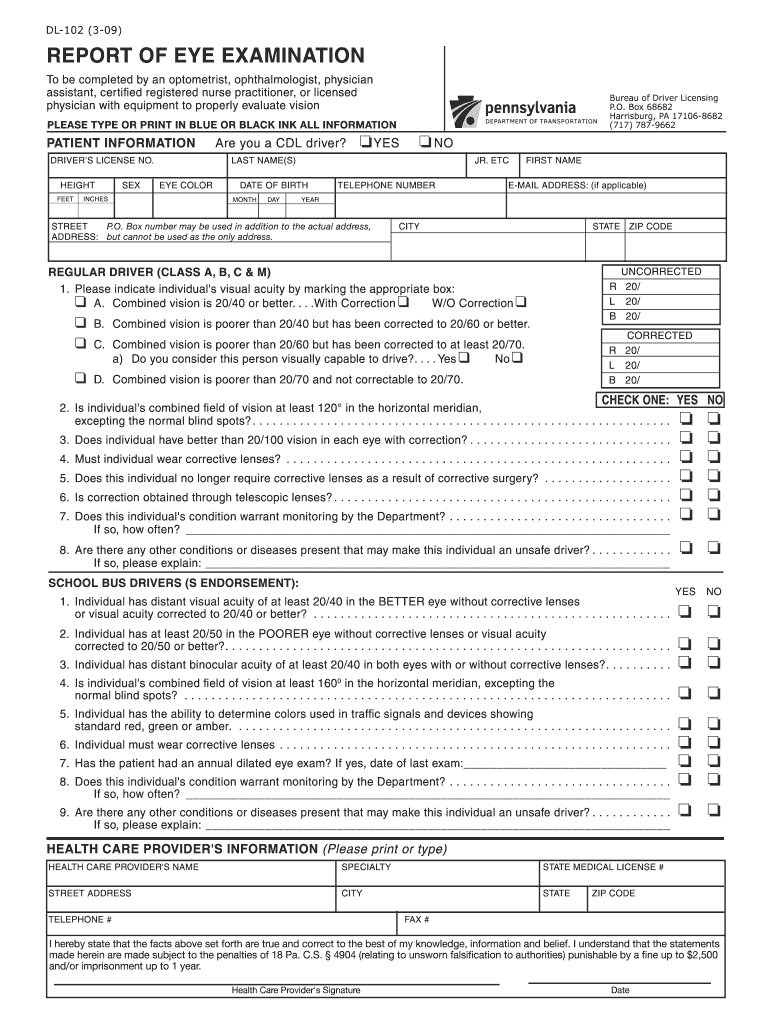 Dl 102  Form