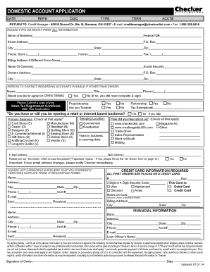 Checkers Distributing  Form