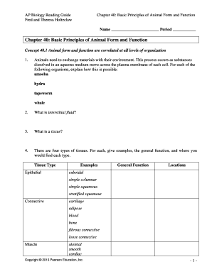 Ap Biology Chapter 40 Reading Guide Answers  Form