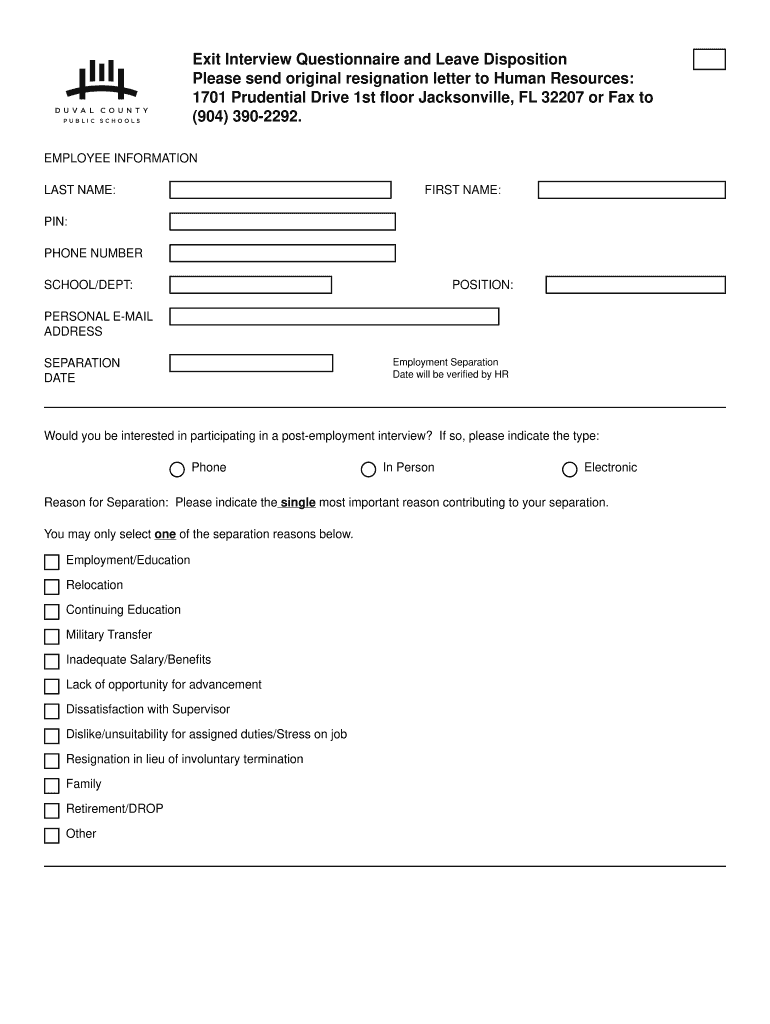 Duval County Pubic School  Form