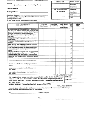 Kenova Wv B O Tax Form