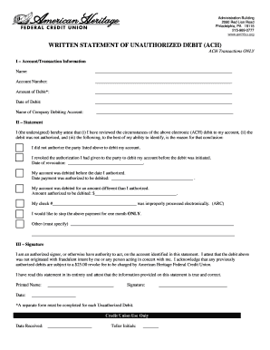 American Heritag  Form