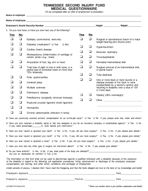 02 227 Second Injury Fund Medical Quest TNpmd Summit  Form