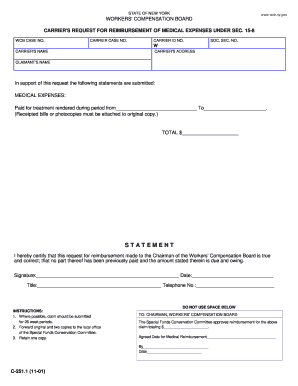 For Reimbursement Ny  Form