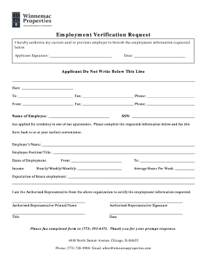 Verification Request Form