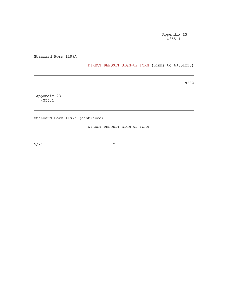 Appendix 23 4355 1 Standard Form 1199A DIRECT    HUD  Hud