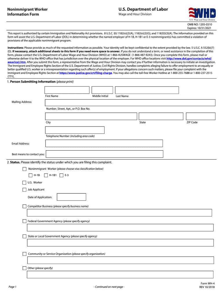 Indiana Form Wh 4 Instructions Forms in Gov