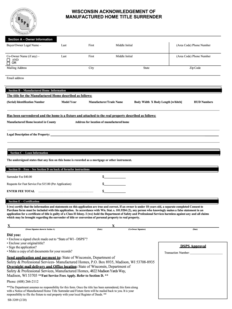  AP 118 Texas Application for Manufactured Housing Sales 2020