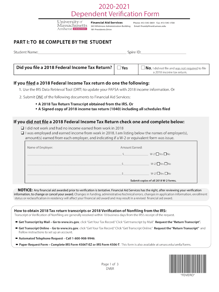  Financial AidOffice of the BursarUMass Amherst 2020-2024