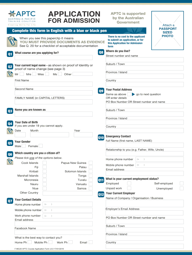 Aptc Application Form Png