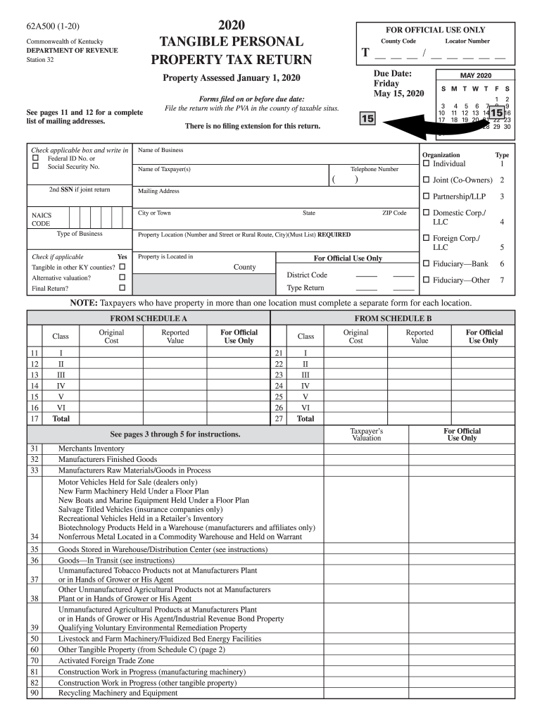  62A850 8 16 Commonwealth of Department of Revenue 2020