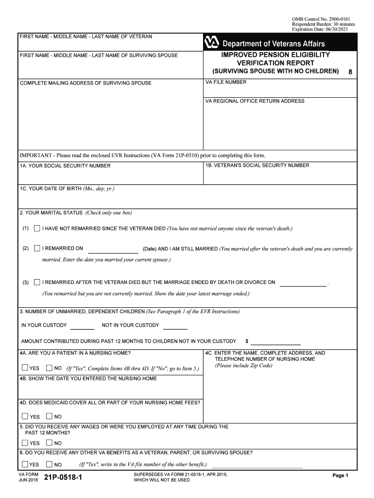  Va 21p 1 Form 2018